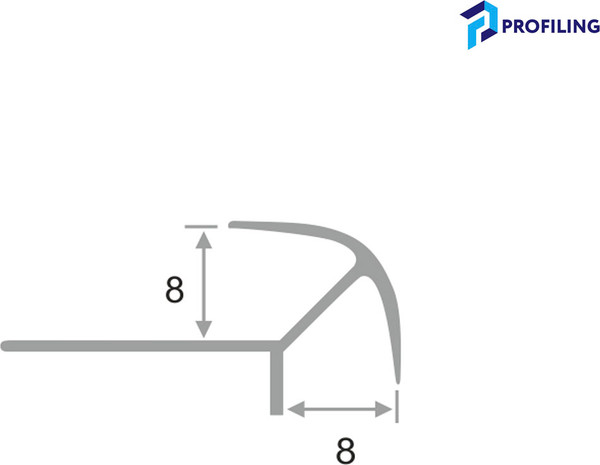 Изображение товара Уголок под плитку Profiling Елочка ПО-8х8 (2.7м, серебристый)
