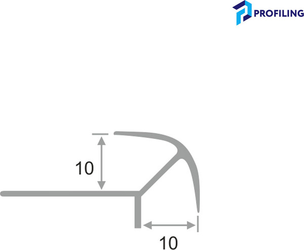 Изображение товара Уголок под плитку Profiling Елочка ПО-10х10 (2.7м, серебристый)