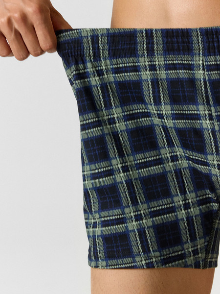 Изображение товара Комплект мужских трусов Mark Formelle 411152-2 (р.114-124, клетка на черном/светло-зеленый)