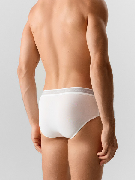 Изображение товара Комплект мужских трусов Mark Formelle 411170-3 (р.86-96, белый/серый меланж 4306-А/черный)