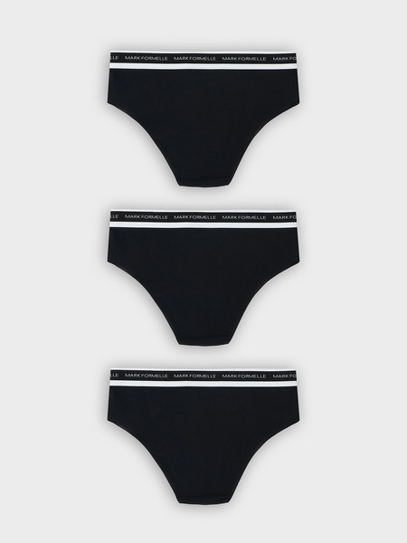 Изображение товара Комплект мужских трусов Mark Formelle 411170-3 (р.90-100, черный/черный/черный)