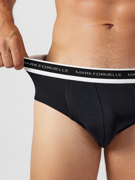 Изображение товара Комплект мужских трусов Mark Formelle 411170-3 (р.90-100, черный/черный/черный)