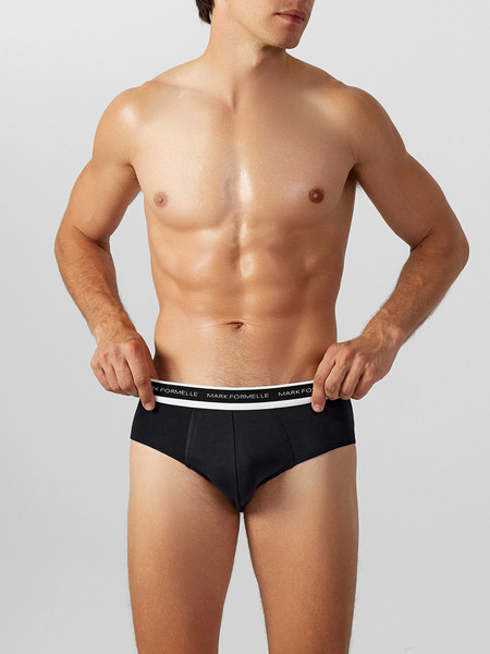 Изображение товара Комплект мужских трусов Mark Formelle 411170-3 (р.90-100, черный/черный/черный)