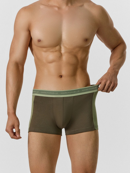 Изображение товара Комплект мужских трусов Mark Formelle 411224-3 (р.94-104, табак/зеленый чай/алюминий)
