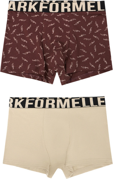 Изображение товара Комплект мужских трусов Mark Formelle 411228-2 (р.98-108, бежевый/мечи на коричневом)