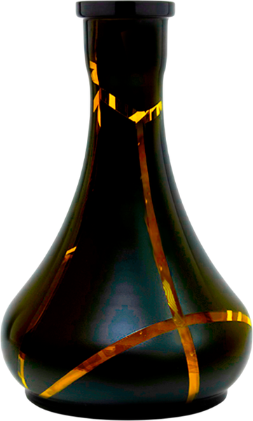 Изображение товара Колба для кальяна VESSEL Drop (черный/желтые полосы)