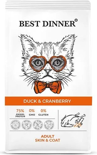 Изображение товара Сухой корм для кошек Best Dinner Adult Cat Duck & Cranberry (10кг)