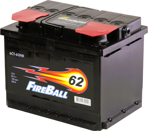Изображение товара Автомобильный аккумулятор FireBall R+ 530A / 6СТ-62NR (62 А/ч)