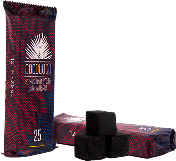 Изображение товара Уголь для кальяна Cocoloco 25мм (12шт/180г)