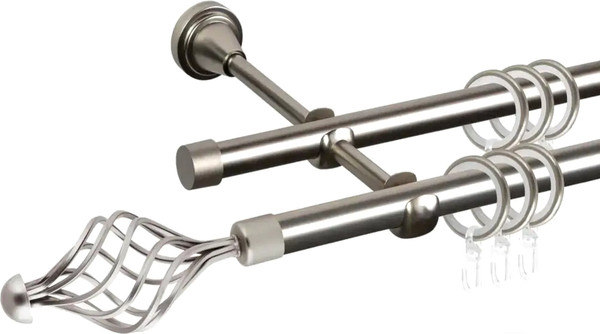 Изображение товара Карниз для штор АС ФОРОС Grace D19Г/19Г + наконечники Ажур (2.4м, сатин)