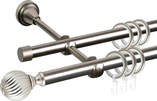 Изображение товара Карниз для штор АС ФОРОС Grace D19Г/19Г + наконечники Орион (2.4м, сатин)