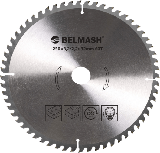 Изображение товара Пильный диск БЕЛМАШ 250x32x3.0x60Т