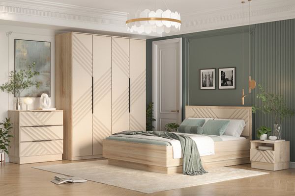 Изображение товара Шкаф Речицадрев Эстель / Р395.01 (манговое дерево/пудра)