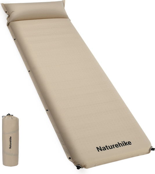 Изображение товара Туристический коврик Naturehike 200х63х10см / CNK2450WS020-KHP (с подушками, бежевый)