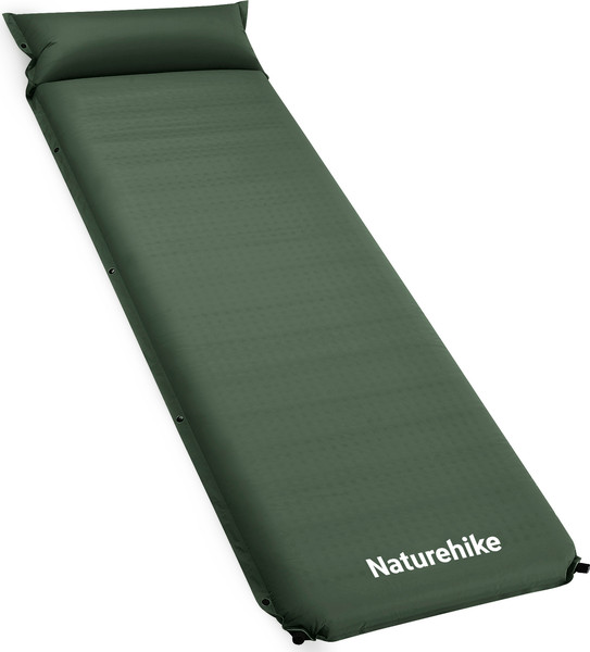 Изображение товара Туристический коврик Naturehike 200х63х10см / CNK2450WS020-AGRP (с подушками, зеленый)