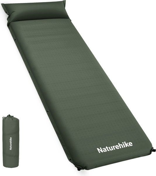 Изображение товара Туристический коврик Naturehike 200х63х10см / CNK2450WS020-AGRP (с подушками, зеленый)