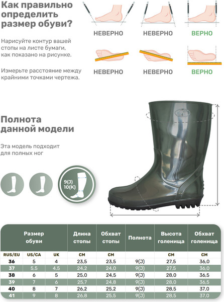 Изображение товара Сапоги резиновые O'rain 04(С)280 (р.36)