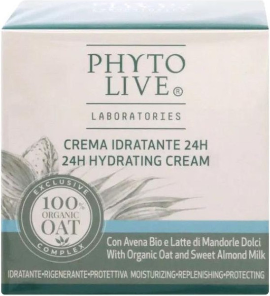 Изображение товара Крем для лица Phyto Live Увлажняющий 24ч с молочком сладкого миндаля и органическим овсом (50мл)