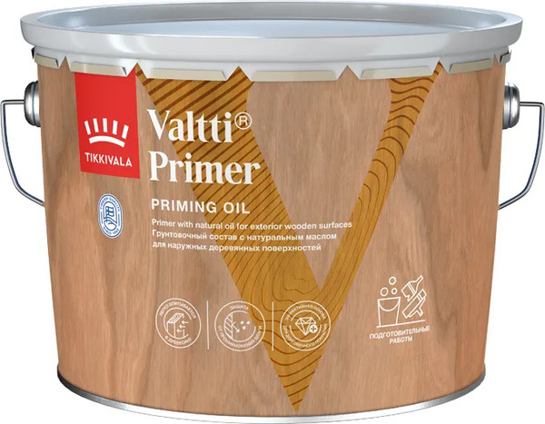 Изображение товара Антисептик для древесины Tikkivala Valtti Primer (2.7л, бесцветный)