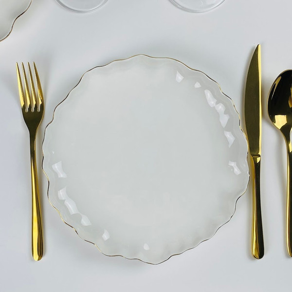 Изображение товара Набор тарелок Lenardi Ванесса Золото 305-276 (6шт)