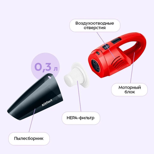 Изображение товара Портативный пылесос Kitfort КТ-5313
