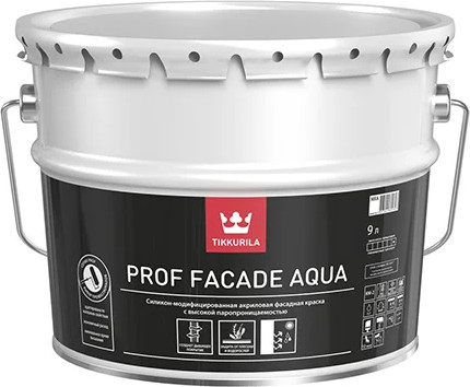 Изображение товара Краска Tikkivala Prof Facade Aqua MRA (9л, глубокоматовый)