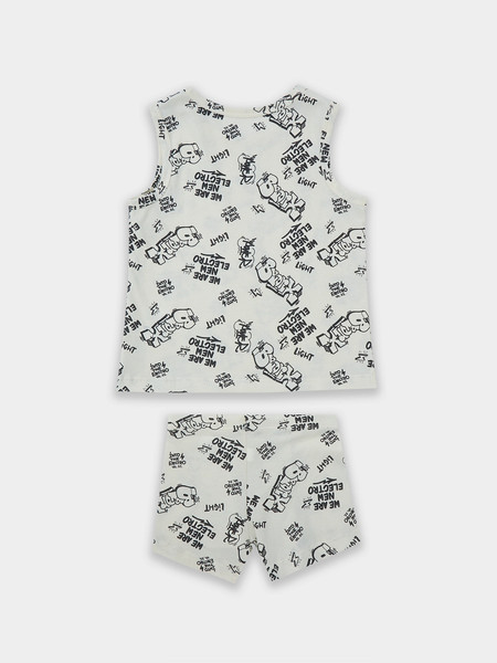 Изображение товара Комплект бельевой детский Mark Formelle 443002 (р.122-60-54, граффити на молочном)