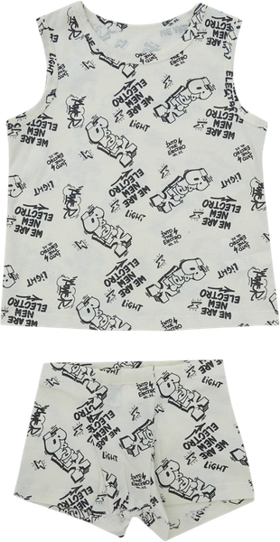 Изображение товара Комплект бельевой детский Mark Formelle 443002 (р.128-64-57, граффити на молочном)