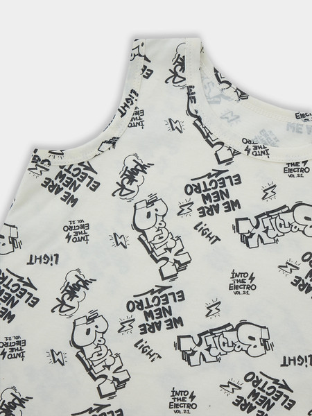 Изображение товара Комплект бельевой детский Mark Formelle 443002 (р.152-76-66, граффити на молочном)