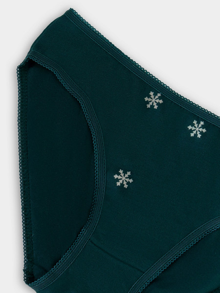 Изображение товара Трусы детские Mark Formelle 417703 (р.116/122-60, снежинки на зеленом)