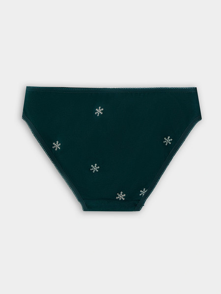 Изображение товара Трусы детские Mark Formelle 417703 (р.116/122-60, снежинки на зеленом)