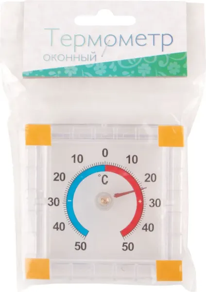 Изображение товара Термометр оконный Первый термометровый завод ТББ квадратный / 67910