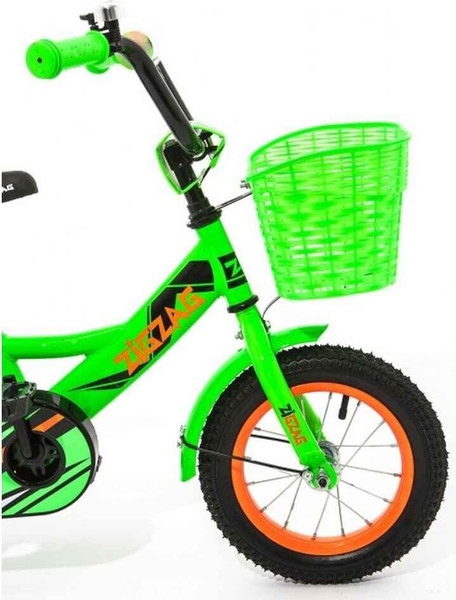 Изображение товара Детский велосипед с ручкой ZigZag Classic 12 / ZG-1202 (зеленый, разобранный, в коробке)