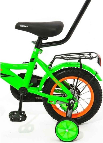 Изображение товара Детский велосипед с ручкой ZigZag Classic 12 / ZG-1202 (зеленый, разобранный, в коробке)