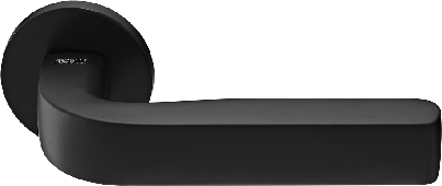 Изображение товара Комплект дверной фурнитуры Rucetti RAP 29 SLIM-R BL без фиксатора (черный)