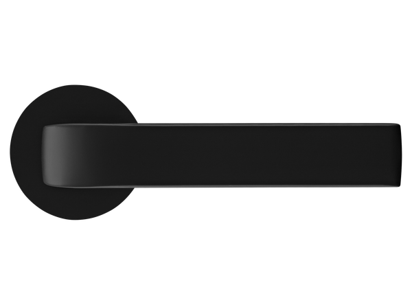 Изображение товара Комплект дверной фурнитуры Rucetti RAP 29 SLIM-R BL без фиксатора (черный)