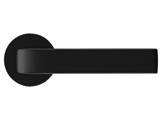 Изображение товара Комплект дверной фурнитуры Rucetti RAP 29 SLIM-R BL без фиксатора (черный)