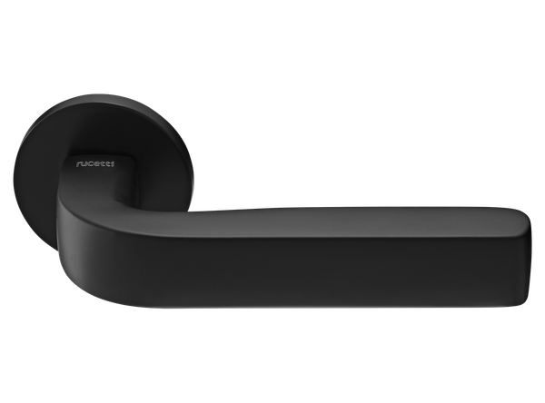 Изображение товара Комплект дверной фурнитуры Rucetti RAP 29 SLIM-R BL без фиксатора (черный)