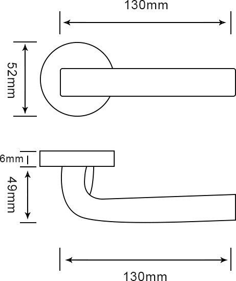 Изображение товара Комплект дверной фурнитуры Rucetti RAP 29 SLIM-R BL без фиксатора (черный)