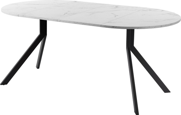 Изображение товара Обеденный стол AMC Elite Е18(900) D1 (черный/мрамор кристалл)