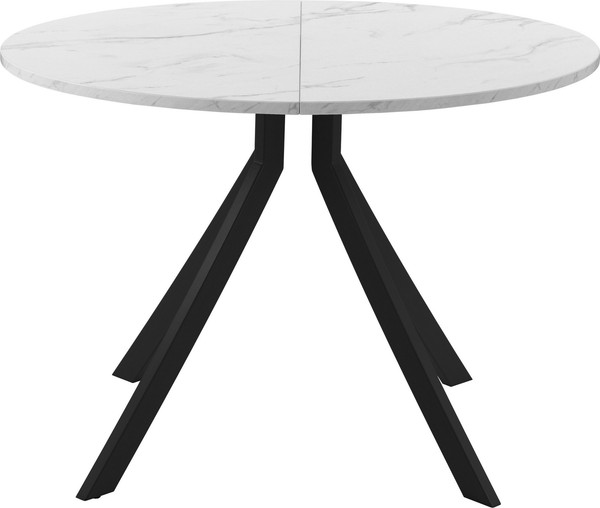 Изображение товара Обеденный стол AMC Elite Е18(900) D1 (черный/мрамор кристалл)