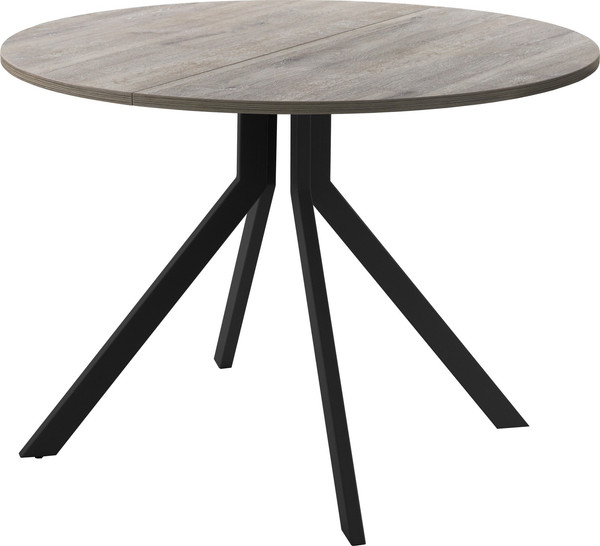 Изображение товара Обеденный стол AMC Elite Е18(900) D1 (черный/дуб уайт-оивер песочно-бежевый)