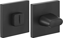 Изображение товара Комплект дверной фурнитуры Rucetti RAP 28 SLIM-S BL без фиксатора (черный)