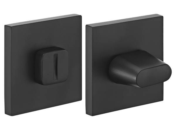 Изображение товара Комплект дверной фурнитуры Rucetti RAP 28 SLIM-S BL без фиксатора (черный)