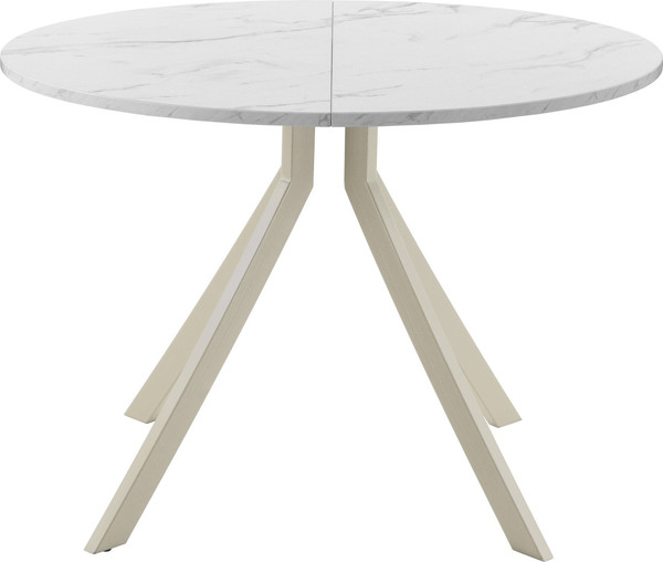 Изображение товара Обеденный стол AMC Elite Е18(900) D1 (бежевый/мрамор кристалл)