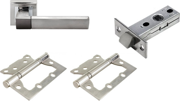 Изображение товара Комплект дверной фурнитуры Rucetti RAP 16-IND-S SN/CP без фиксатора