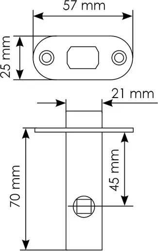 Изображение товара Комплект дверной фурнитуры Rucetti RAP 16-IND-S SN/CP без фиксатора