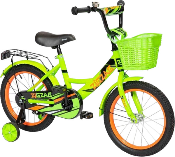 Изображение товара Детский велосипед ZigZag Classic 14 / ZG-1402 (зеленый, разобранный, в коробке)
