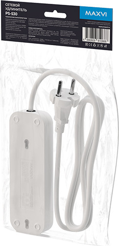 Изображение товара Удлинитель Maxvi PS-530 (3м, белый)