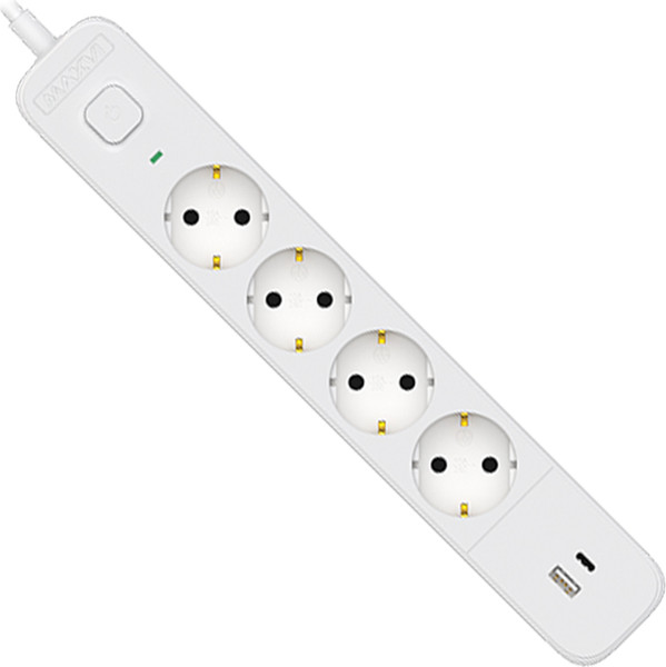 Изображение товара Сетевой фильтр Maxvi SP-318AC (1.8м, белый)